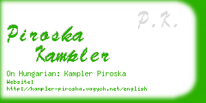 piroska kampler business card